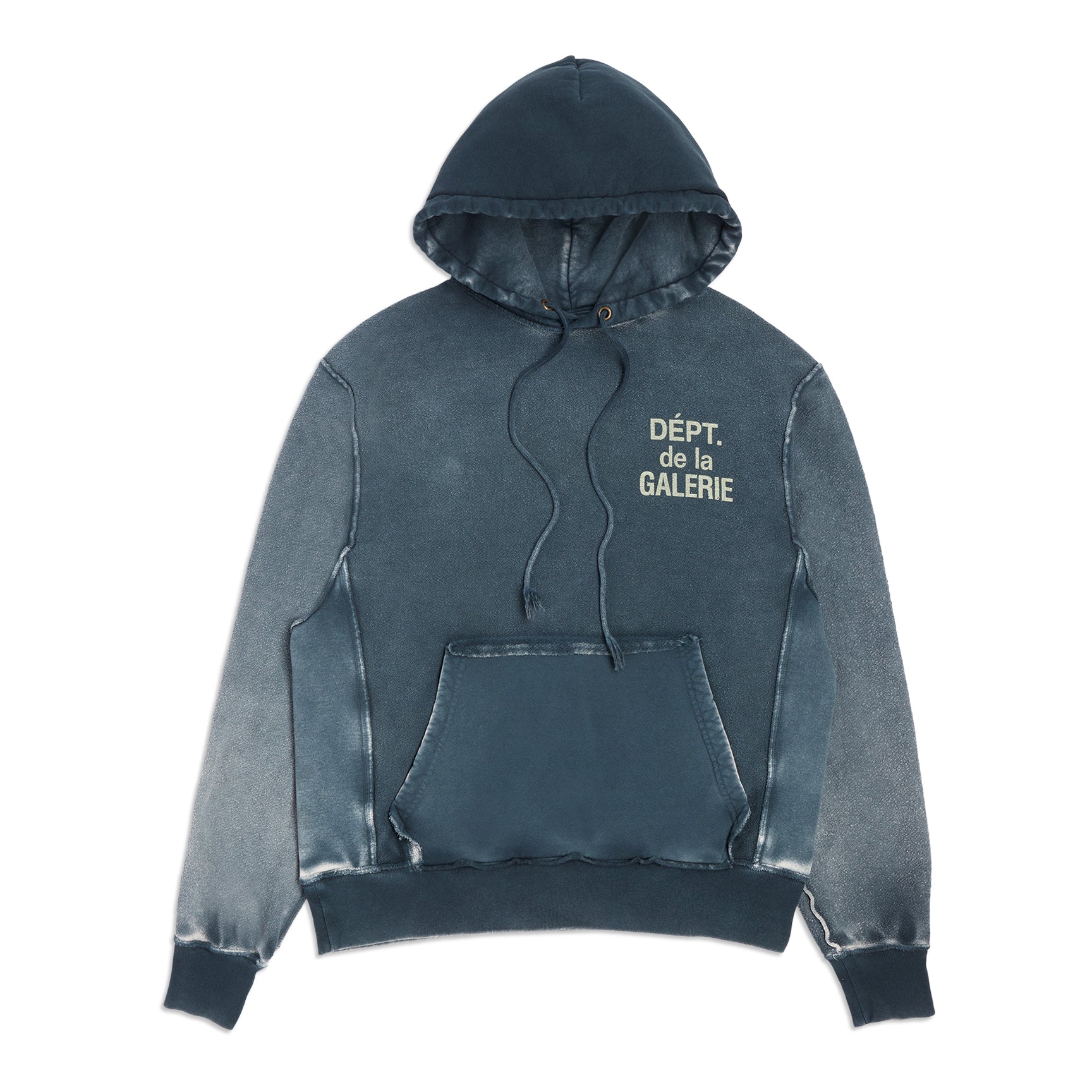 REVERSIBLE NAVY FRENCH LOGO HOODIE
