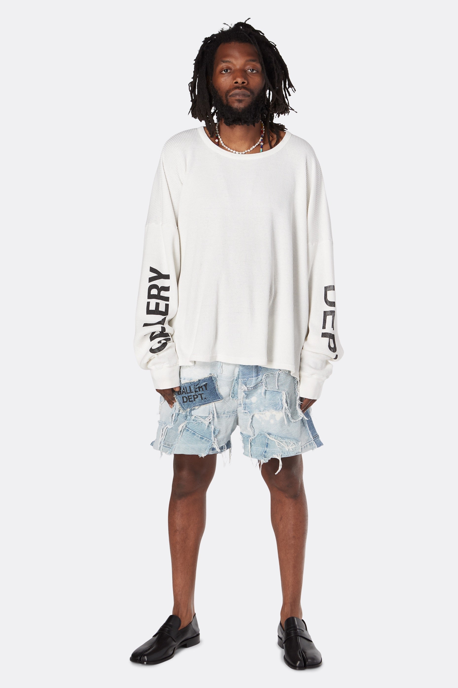 PATCHWORK DENIM ZUMA SHORTS