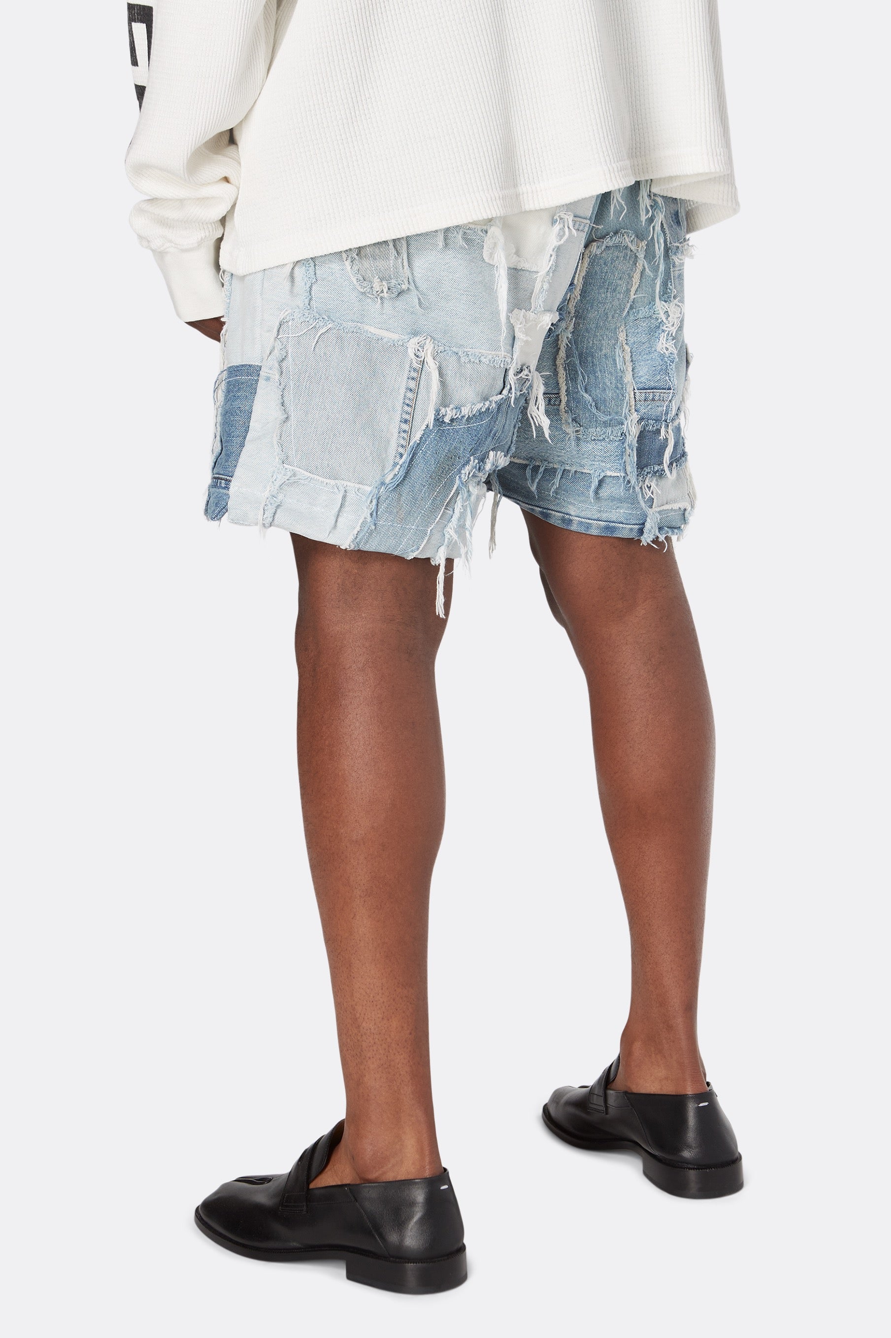 PATCHWORK DENIM ZUMA SHORTS