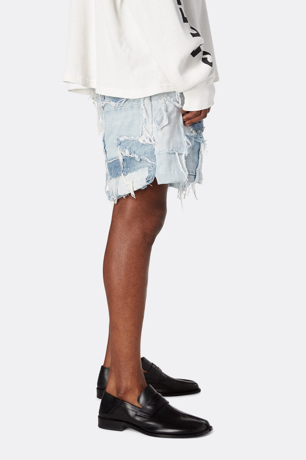 PATCHWORK DENIM ZUMA SHORTS