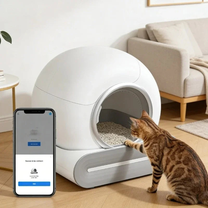Smart Self-Cleaning Litter Box, 65L, Extra-Large