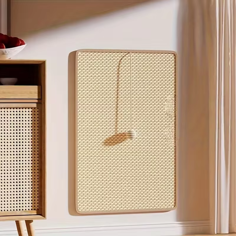 Sisal freestanding cat tree with hanging ball