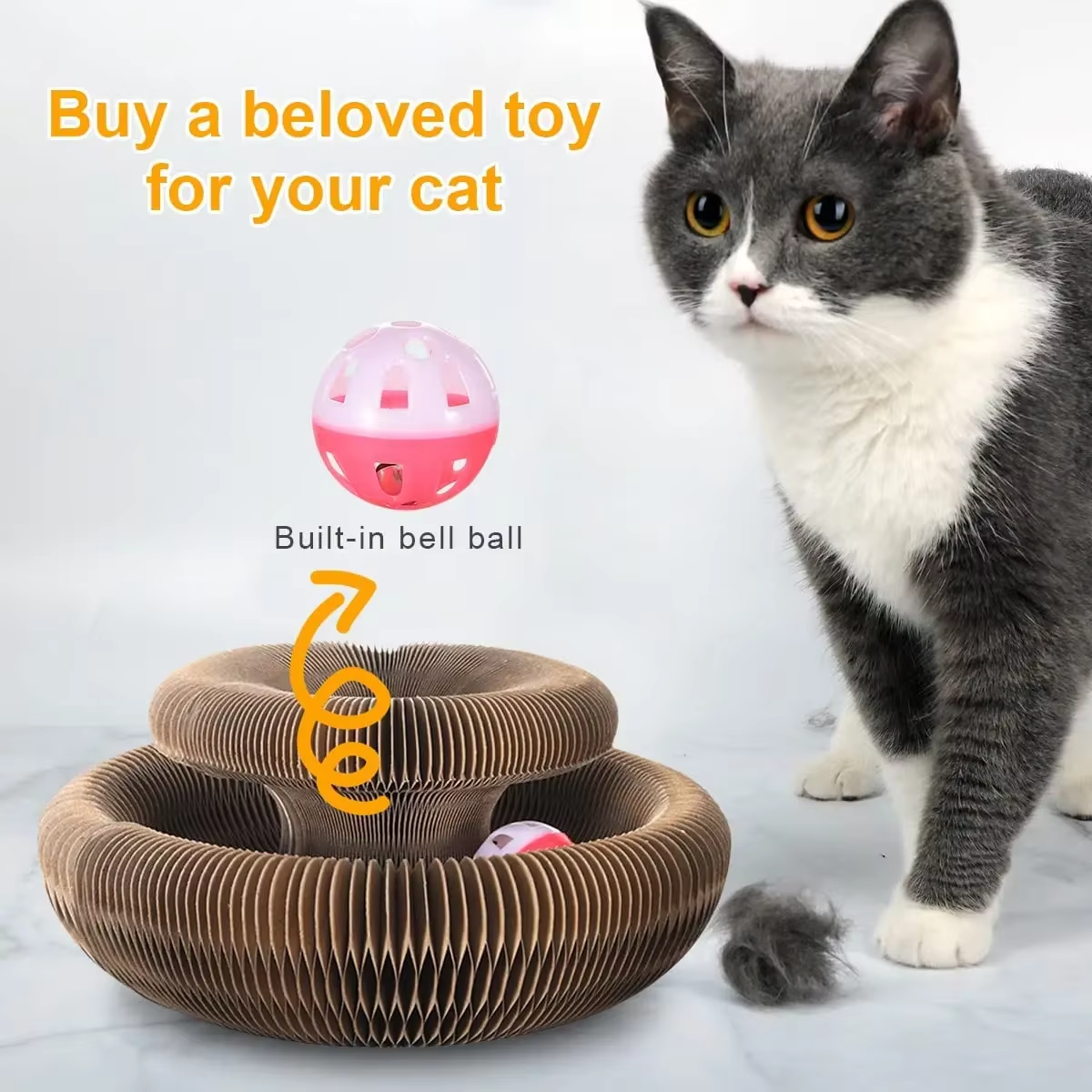 Magic Cat Scratch Organ Board Cat Toy with Ball Cat Scratching