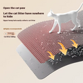 Litter Box Mat, 2-Layer Design, Premium Sand-Trapping Technology, Waterproof Base, Non-Slip Pet Floor Protector for Indoor Kittens